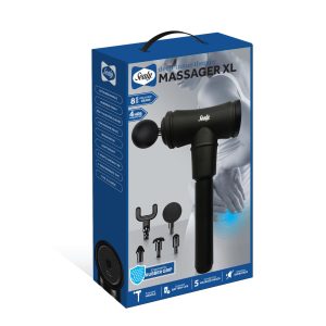 Sealy Long-Handled Lightweight Percussive Massage Gun with 5 Massage Heads (MA-103)